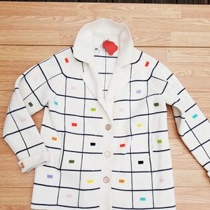 Vintage color block cardigan